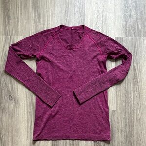 lululemon Long Sleeve Tee in Deep Plum Swiftly Tech Crewneck Size 10